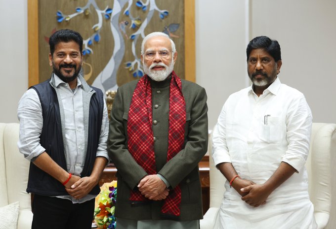 Telangana Leadership Meets PM Narendra Modi to Discuss State Matters_ankitamedia.com